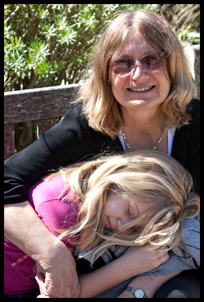 Audrey Sleeping on Oma