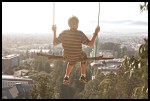Quinn Swinging in the Berkeley Hills