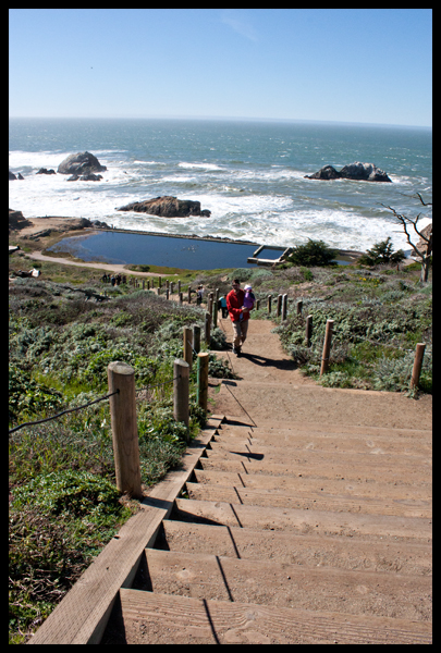 Zack Climbing Sutro Baths Steps