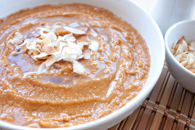 Roasted Sweet Potato Banana Amaranth Porridge