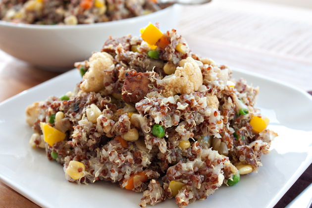 Roasted Tempeh Cauliflower Quinoa