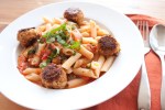 Tomato Penne with Veggie Meatballs