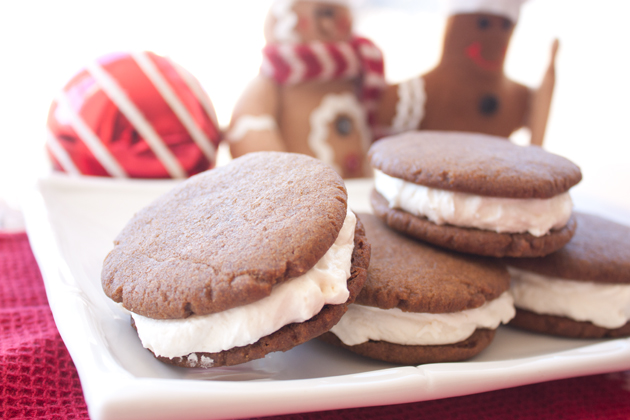 Vegan Cream-Filled Ginger Molasses Cookies
