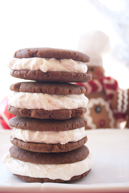 Vegan Ginger Molasses Sandwich Cookies