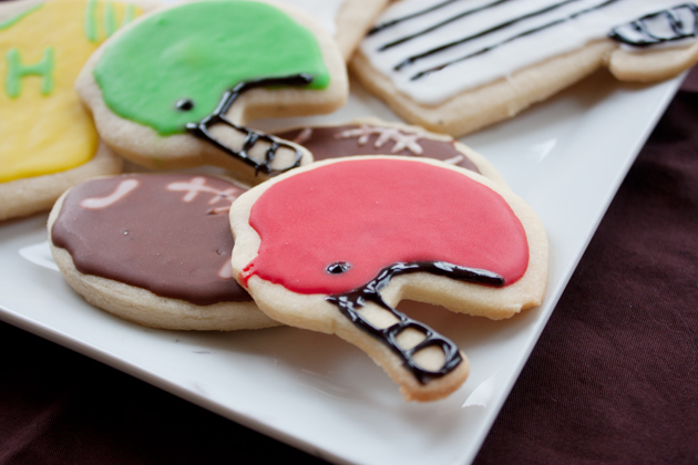 Football Helmet Vegan Cut-Out Sugar Cookies