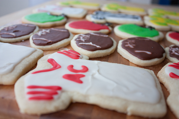 Football Jersey Cut Out Sugar Cookies