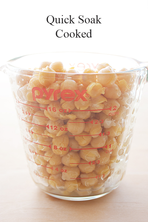 Quick Soaked Cooked Chickpeas