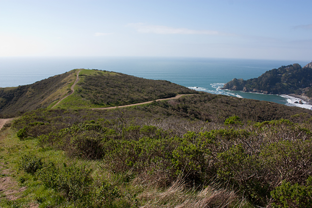 Hiking Coastal Fire Trail Overlooking Muir Beach